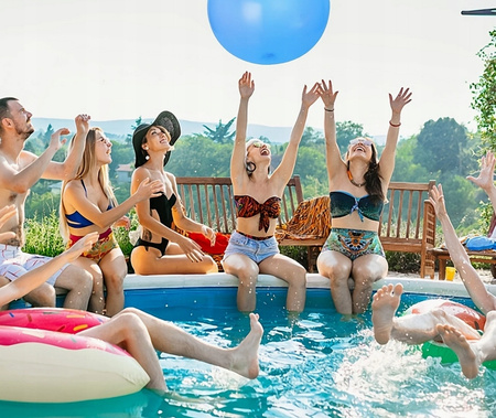 Elastyczna bańkopiłka zabawka dla dzieci kolor niebieski