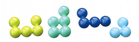 LOGICZNA GRA ZRĘCZNOŚCIOWA IQ, UKŁADANKA, ŁAMIGŁÓWKA, KOLOROWE KLOCKI 3D