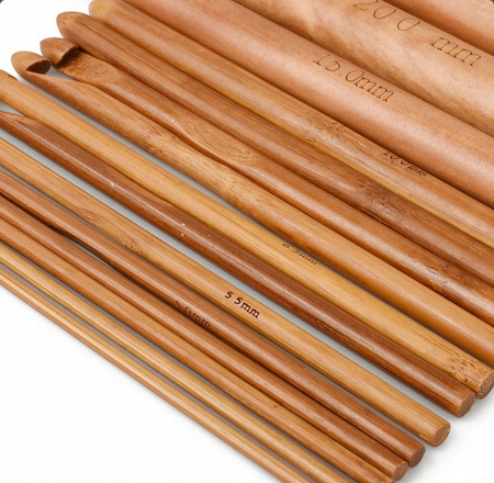 Drewniany Zestaw do szydełkowania zestaw szydełek do robótek ręcznych 15