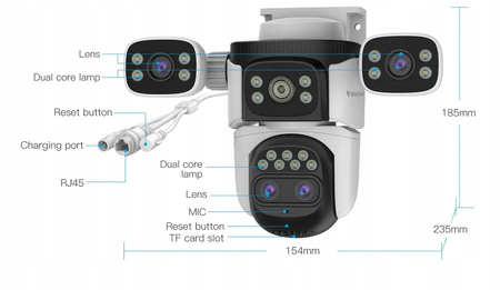 Kamera wielowarstwowa ZEWNĘTRZNA CS62ZS WI-FI IP FULL HD