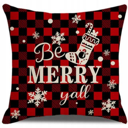 ZESTAW 4 POSZEWEK NA PODUSZKĘ BOŻE NARODZENIE DEKORACJA OZDOBNA 45X45CM