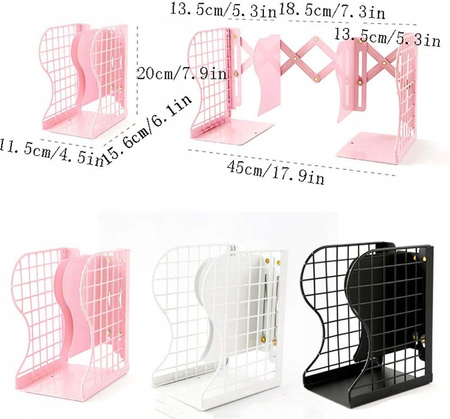 PÓŁKA PODPÓRKA STOJAK NA KSIĄŻKI NA BIURKO ORGANIZER METALOWE RÓŻ