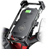  UCHWYT MOTOCYKLOWY NA TELEFON ANTYWIBRACYJNY ŁADOWARKĄ INDUKCYJNĄ 15W + USB