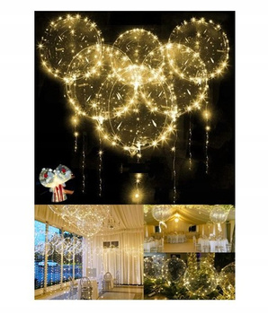 Zestaw 10 balonów LED 20cali balony z helem Bobo Balony na WALENTYNKI ślub