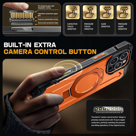 Etui do iPhone 16 Pro Max ze składanym uchwytem pierścieniowym (uchwyt UB)