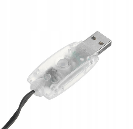 Girlanda solarna LED LANCUCH OGRODOWA Lampki Solarne 7M 50LED BIAŁY CIEPŁY