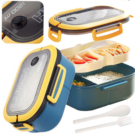 ŚNIADANIÓWKA POJEMNIK LUNCH BOX PUDEŁKO NA OBIAD ŚNIADANIE KANAPKI 1200ML