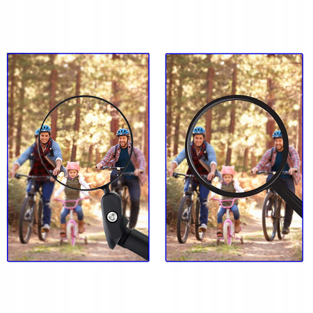 Rowerowe lusterko wsteczne, odpowiednie do kierownic 18-22mm 1 para