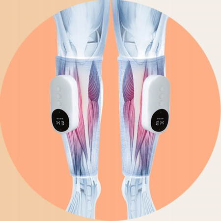 Masażer nóg do krążenia i łagodzenia bólu, masażer kompresyjny łydek czarny