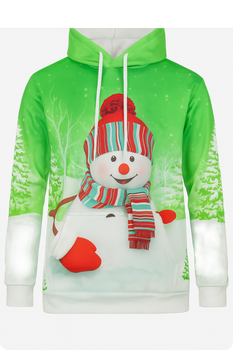 Bluza świąteczna z nadrukiem 3D – Bałwanek | Rozmiar M