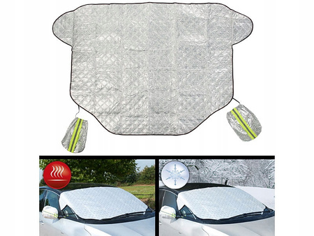 Samochodowa osłona na szybę i lusterka 2w1 duża