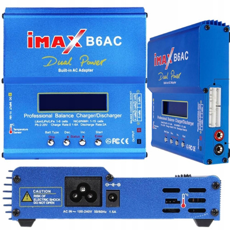 Ładowarka Akumulatorów IMAX B6 6A 80W LiPo NiMH