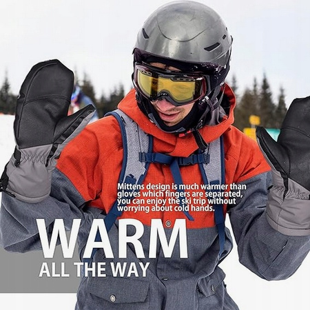 Rękawiczki narciarskie wodoodporne rękawice zimowe wiatroszczelne męskie XL