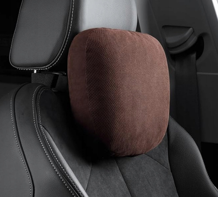 PODUSZKA PODRÓŻNA SAMOCHODOWA ZAGŁÓWEK NA FOTEL SAMOCHODOWY ALKANTARA