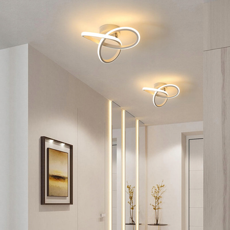 LAMPA SUFITOWA LED ŻYRANDOL LED 22W BIAŁY NOWOCZESNY 3000K 2500LM