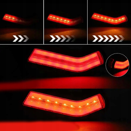  2X LAMPA OBRYSOWA LED DIODOWA OBRYSÓWKI dynamiczny kierunkowskaz 12/24V