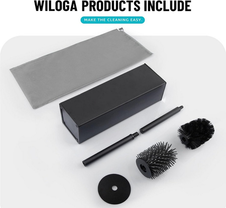 Szczotka do wc stojąca czarna