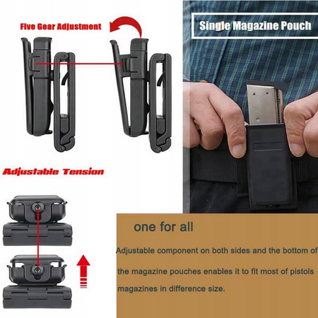 Ładownica Taktyczna 9mm ;.40;.45 Ładownica PISTOLETOWA MAGAZYNEK do PASKA