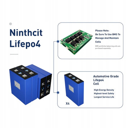 Ogniwo baterii LiFePo4 litowo-żelazowo-fosforanowe 3,2 V 280 Ah