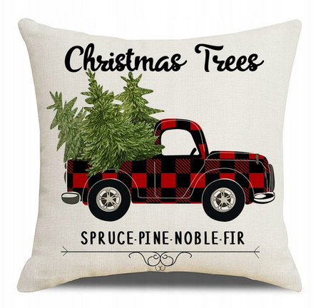 ZESTAW 4 POSZEWEK NA PODUSZKĘ BOŻE NARODZENIE DEKORACJA OZDOBNA 45X45CM