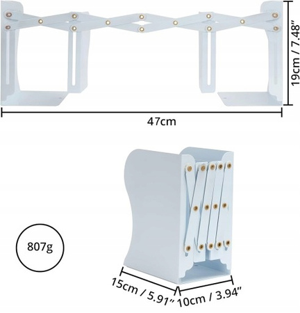 PÓŁKA PODPÓRKA STOJAK NA KSIĄŻKI NADSTAWKA NA BIURKO ORGANIZER METALOWE