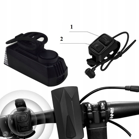  Lampka rowerowa USB akumulator reflektor głośnik