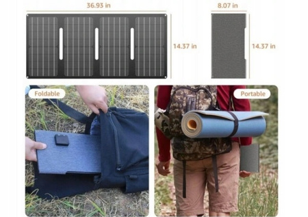 Przenośny generator POWER BANK 100W 27000mAh stacja ładująca + solar 40w