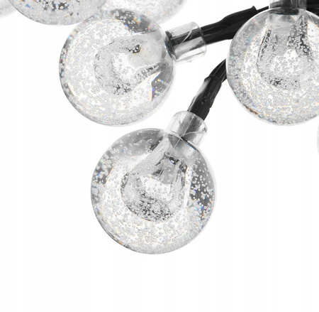 Girlanda solarna LED LANCUCH OGRODOWA Lampki Solarne 7M 50LED BIAŁY CIEPŁY