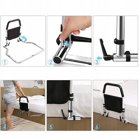 Poręcz uchwyt barierka do łóżka regulowana mocna