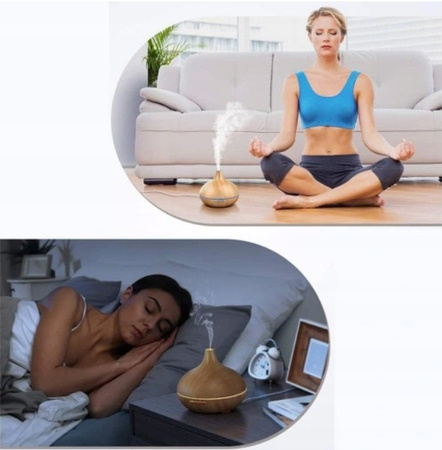 NAWILŻACZ POWIETRZA DYFUZOR ZAPACHOWY DO OLEJKÓW ETERYCZNY RGB PILOT 550ML