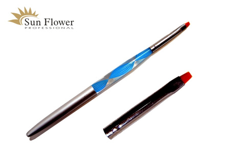 Pędzel Syntetyczny - Nr 2- Prosty Błękitna Rączka