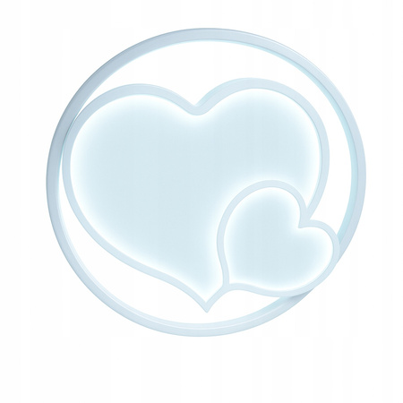 Romantyczna LED lampa ścienna w kształcie serca 3 barwy pilot ściemniana