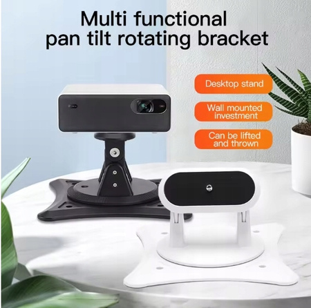 Uniwersalny uchwyt obrotowy pan-tilt do projektora lub kamery biały 1/4cala