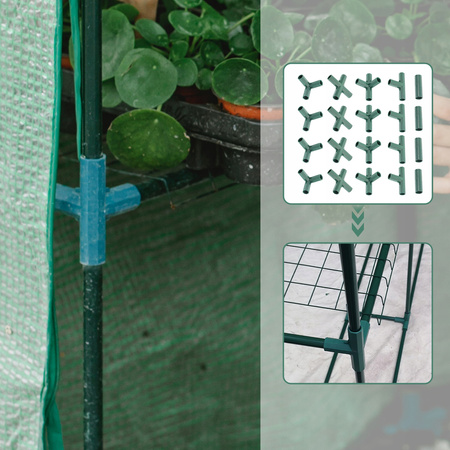 20x Zielone 11mm Złącza Szklarni Złączki Zestaw wytrzymałych plastikowych