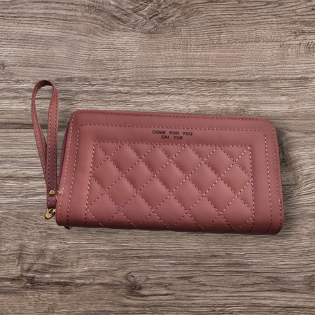 PORTFEL DAMSKI DUŻY PIKOWANY CIEMNY RÓŻOWY/DEEP PINK