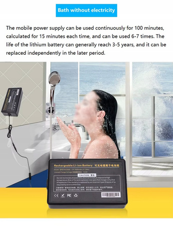 Pompa prysznicowa Elektryczny prysznic zewnętrzny kempingowy