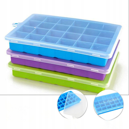 Foremka silikonowa do kostek lodu zestaw 3 sztuk