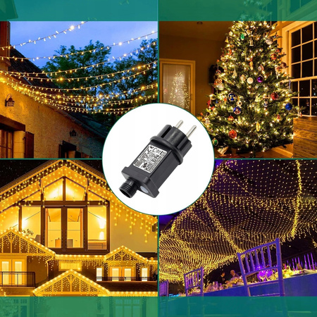 Zasilacz do lampek choinkowych IPI44 24V 6W 8 funkcyjny programator