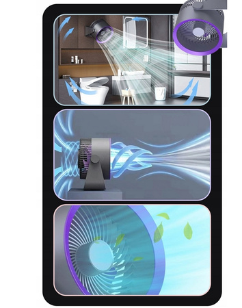 Wentylator stołowy fioletowy