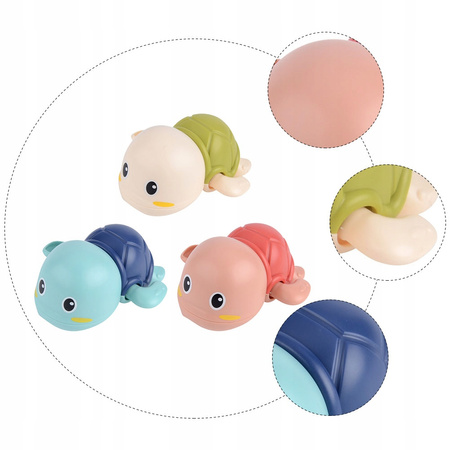 Zabawki do kąpieli 3x żółw + kurczak w jajku