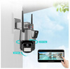 PODWÓJNA KAMERA WIFI IP SMART ZEWNĘTRZNA 1080p FULL HD 2x3MP DETEKCJA ALARM