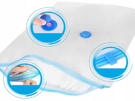 ZESTAW WORKÓW PRÓŻNIOWYCH WORKI 6 szt UBRANIA POŚCIEL pompka elektryczna