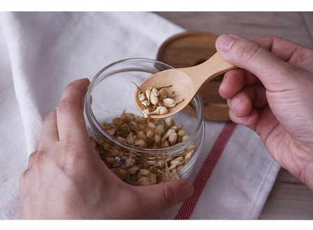 DREWNIANE MINI MIARKI DO KAWY, ŁYŻECZKI DO PRZYPRAW, MIODU, SOSÓW