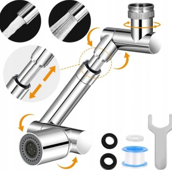 Obrotowa przedużka do kranu 360 1080 mechaniczne ramię uniwersalna JJ