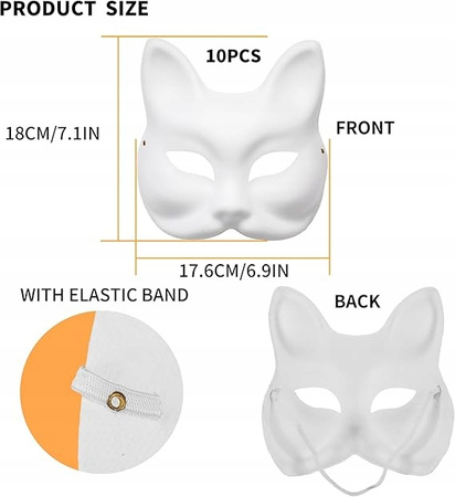  10x MASKA NA TWARZ DLA KOTA THERIAN HALLOWEEN