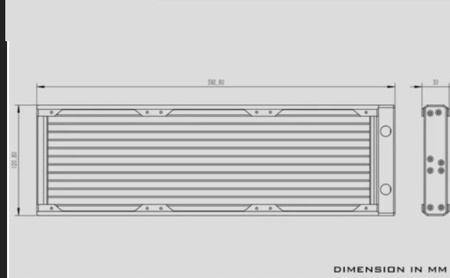 Miedziana chłodnica wodna 240 grzejnik o grubości 30MM