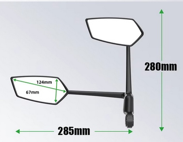 Lusterko rowerowe lewe prawe RBRL RL15-1 czarny