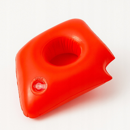 Zestaw basenowy: Hamak wodny + 4 uchwyty na napoje + pompka Leżak dmuchany