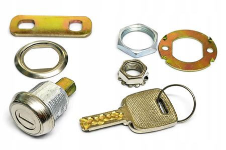 Zamek krzywkowy 17 mm z kluczami – do szafki szuflady sejfu stal nierdzewna