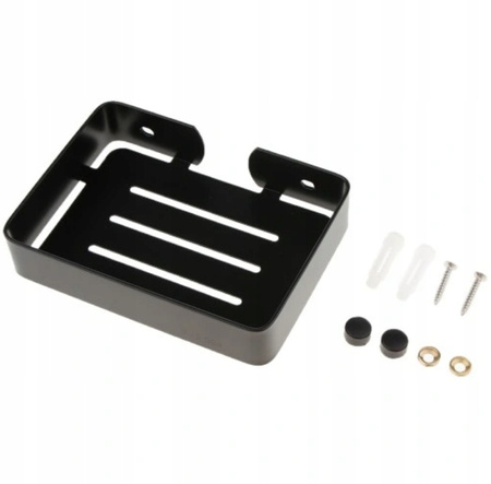 Mydelniczka ze stali nierdzewnej uchwyt ścienny czarny